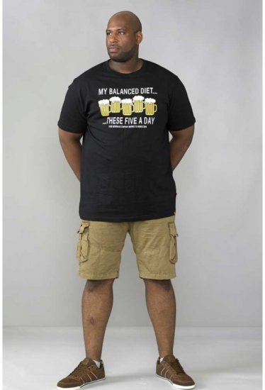 D555 Madison T-shirt Black - T-shirts - Grote Maten T-shirts Heren