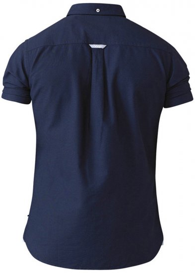 D555 Norman Short Sleeve Oxford Shirt Navy - Overhemden - Overhemden Grote Maten Heren