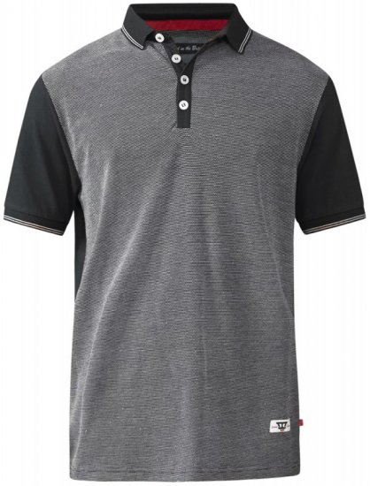 D555 Cecil Polo Black - Polo shirts - Grote Maten Poloshirts Heren