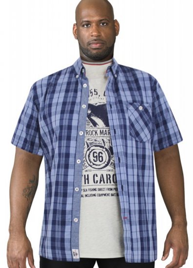 D555 Genoa Short Sleeve Shirt & T-shirt Combo - Overhemden - Overhemden Grote Maten Heren
