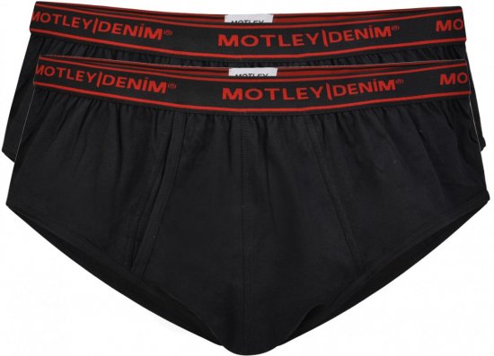 Motley Denim Briefs Black 2-pack - Ondergoed & zwem - Grote Maten Ondergoed Heren