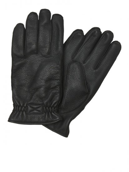 Jack & Jones Wayne Leren handschoenen Zwart - Handschoenen - 