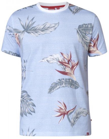 D555 Rufus T-shirt Blue - T-shirts - Grote Maten T-shirts Heren