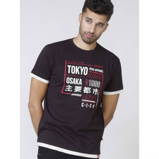 D555 Merlin T-shirt Black - T-shirts - Grote Maten T-shirts Heren