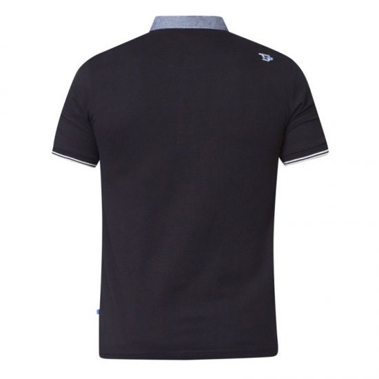 D555 Brent Polo Black - Polo shirts - Grote Maten Poloshirts Heren