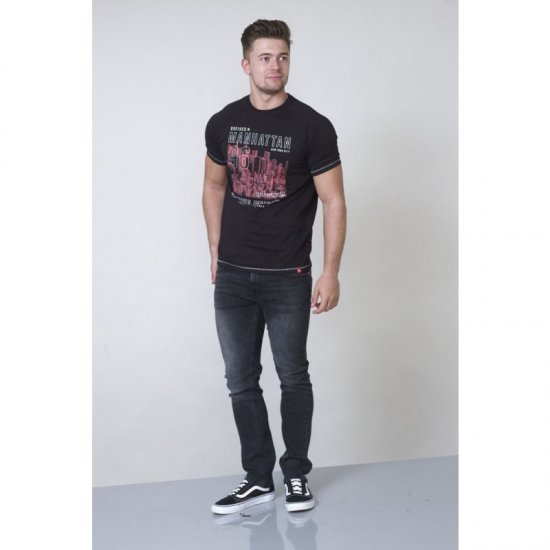 D555 Perry T-shirt Black - T-shirts - Grote Maten T-shirts Heren