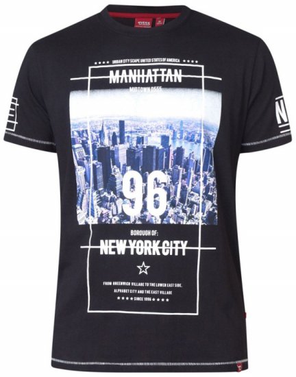 D555 Ethan T-shirt Black - T-shirts - Grote Maten T-shirts Heren