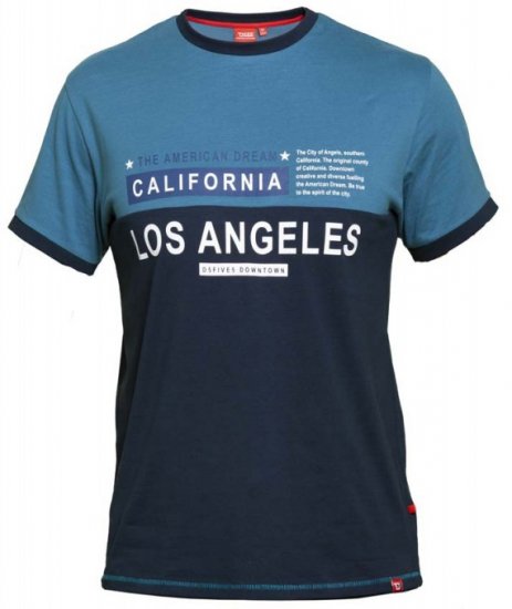 D555 Jackson T-shirt Teal - T-shirts - Grote Maten T-shirts Heren