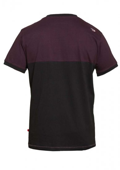 D555 Jackson T-shirt Burgundy - T-shirts - Grote Maten T-shirts Heren