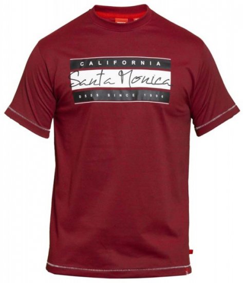 D555 Tempa T-shirt Red - T-shirts - Grote Maten T-shirts Heren