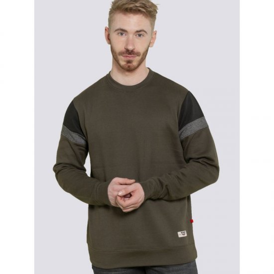 D555 Clermont Sweatshirt Khaki - Sweaters & hoodies - Sweaters & Hoodies Grote Maten Heren