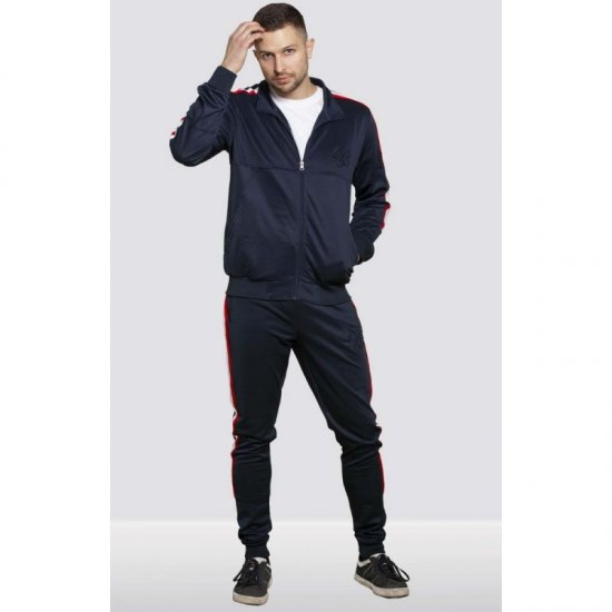 D555 Brookes Couture Zip Up Navy - Sweaters & hoodies - Sweaters & Hoodies Grote Maten Heren