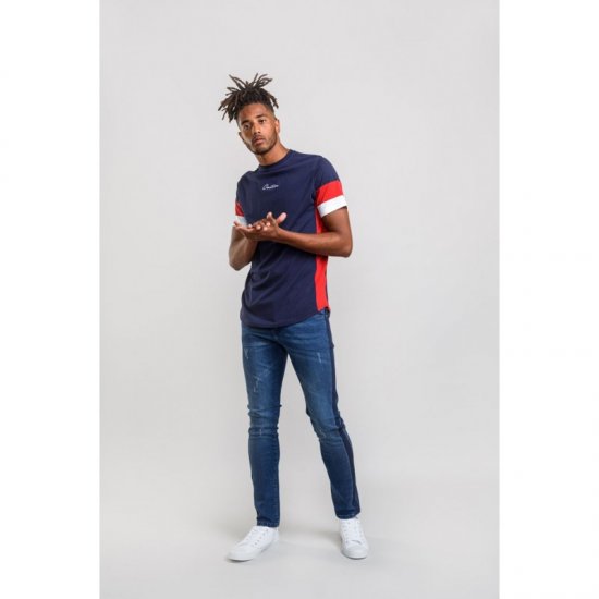 D555 Baker T-shirt Navy - T-shirts - Grote Maten T-shirts Heren