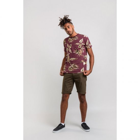 D555 Baxter T-shirt Wine-red - T-shirts - Grote Maten T-shirts Heren