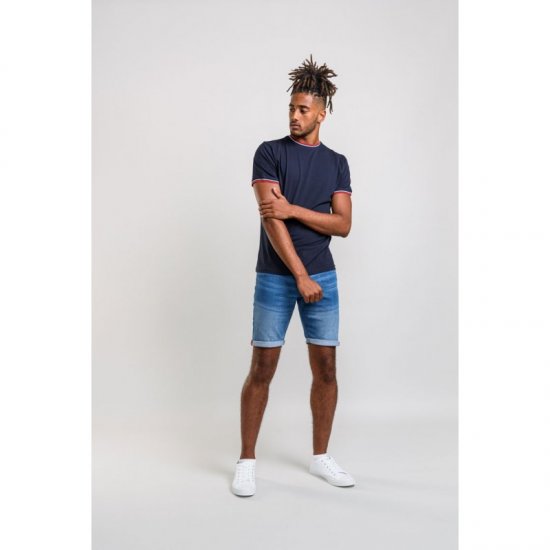 D555 Bates T-shirt Navy - T-shirts - Grote Maten T-shirts Heren