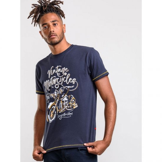 D555 Slater T-shirt Navy - T-shirts - Grote Maten T-shirts Heren