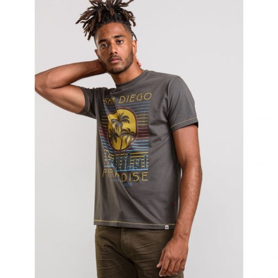 D555 Stanley T-shirt Khaki - T-shirts - Grote Maten T-shirts Heren