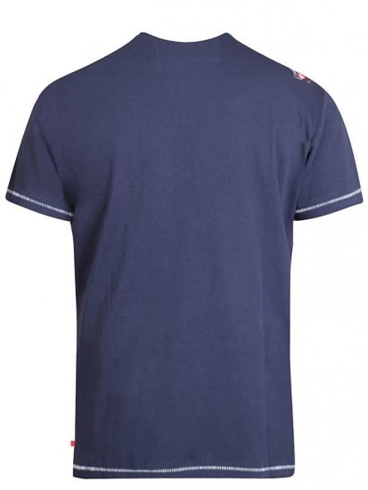 D555 Ronald T-shirt Navy - T-shirts - Grote Maten T-shirts Heren