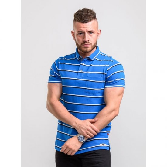 D555 Holmes Polo Blue - Polo shirts - Grote Maten Poloshirts Heren