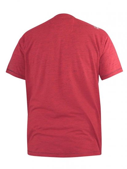 D555 Brisbane Santa Monica Route 66 Printed T-Shirt Red - T-shirts - Grote Maten T-shirts Heren