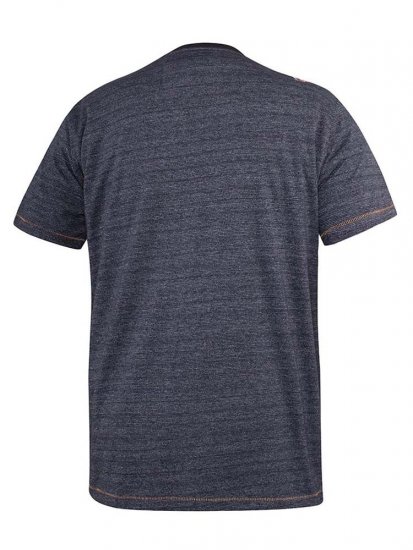 D555 Cairns Navy Fine Stripe Colorado Printed T-Shirt - T-shirts - Grote Maten T-shirts Heren