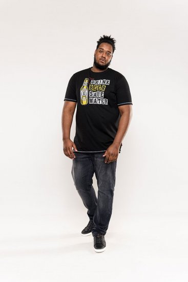 D555 Salford Save Water Drink Beer T-shirt Black - T-shirts - Grote Maten T-shirts Heren