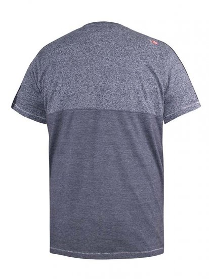 D555 Anson Originals Printed T-shirt Denim Marl - T-shirts - Grote Maten T-shirts Heren