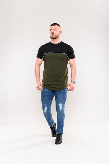 D555 Buckland Couture Cut And Sew Curved Hem T-Shirt - T-shirts - Grote Maten T-shirts Heren