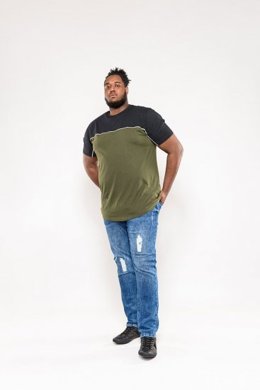 D555 Buckland Couture Cut And Sew Curved Hem T-Shirt - T-shirts - Grote Maten T-shirts Heren