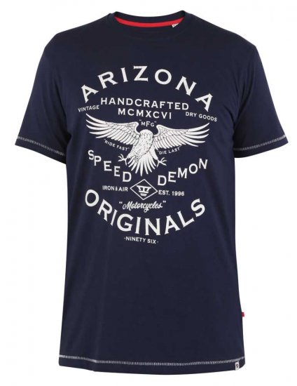 D555 Ashburton Printed T-Shirt - T-shirts - Grote Maten T-shirts Heren