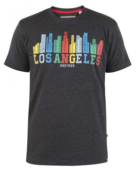 D555 Hemford Printed T-Shirt - T-shirts - Grote Maten T-shirts Heren