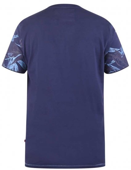 D555 BROMLEY Floral Panel Printed T-Shirt - T-shirts - Grote Maten T-shirts Heren