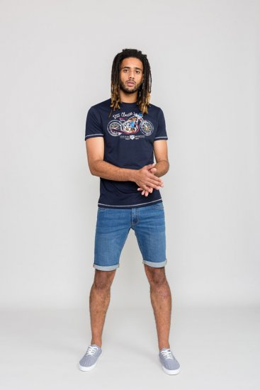 D555 DENTON Motorbike Printed T-Shirt - T-shirts - Grote Maten T-shirts Heren