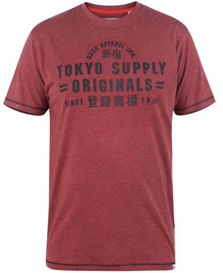 D555 LINTON Printed T-Shirt - T-shirts - Grote Maten T-shirts Heren