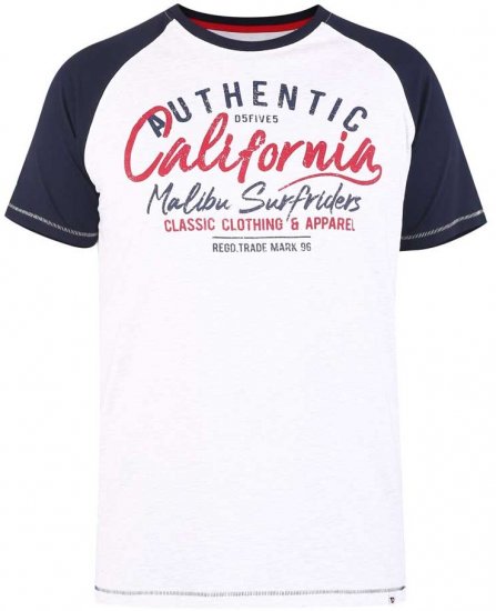 D555 SPARROW Printed T-Shirt - T-shirts - Grote Maten T-shirts Heren