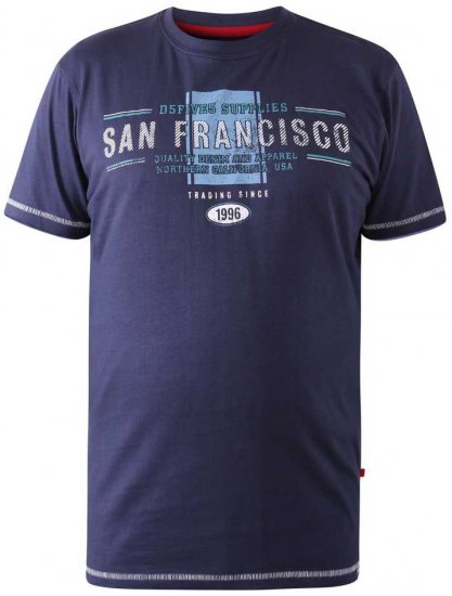 D555 WANSTEAD San Francisco T-Shirt - T-shirts - Grote Maten T-shirts Heren