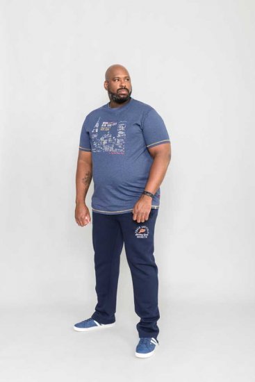 D555 DEBDEN NYC Night Skyline T-Shirt - T-shirts - Grote Maten T-shirts Heren