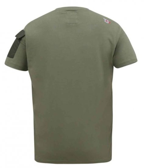 D555 Yarwell Printed T-Shirt With Sleeve Pocket - T-shirts - Grote Maten T-shirts Heren