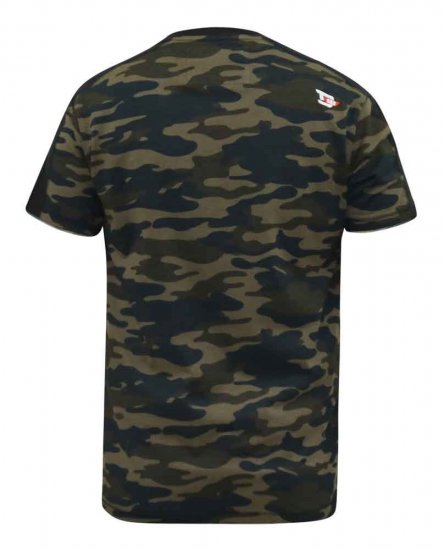 D555 Sullivan Ao Camo T-Shirt With Chest Print - T-shirts - Grote Maten T-shirts Heren
