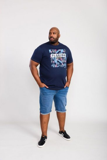 D555 Prestwick Florida Floral Printed T-Shirt - T-shirts - Grote Maten T-shirts Heren