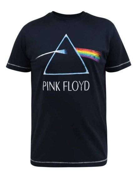 D555 Eclipse Official Pink Floyd Printed Crew Neck T-Shirt - T-shirts - Grote Maten T-shirts Heren