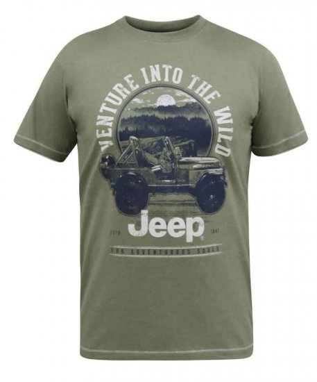 D555 Hibbert Official Jeep Printed T-Shirt - T-shirts - Grote Maten T-shirts Heren