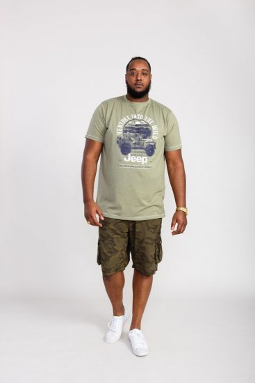 D555 Hibbert Official Jeep Printed T-Shirt - T-shirts - Grote Maten T-shirts Heren