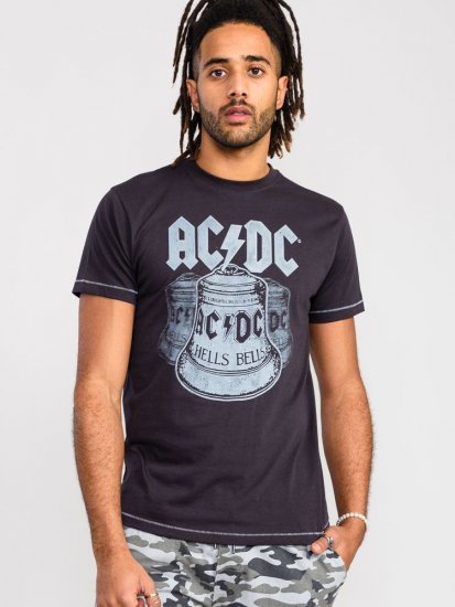 D555 Highway Official AC/DC Hells Bells Printed T- Shirt - T-shirts - Grote Maten T-shirts Heren