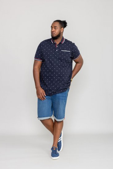 D555 SWINDON Print Polo Shirt - Polo shirts - Grote Maten Poloshirts Heren