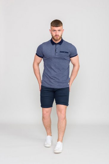 D555 AXFORD Print Polo Shirt - Polo shirts - Grote Maten Poloshirts Heren