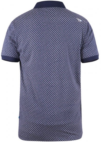 D555 AXFORD Print Polo Shirt - Polo shirts - Grote Maten Poloshirts Heren