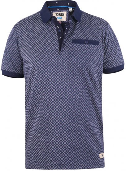 D555 AXFORD Print Polo Shirt - Polo shirts - Grote Maten Poloshirts Heren