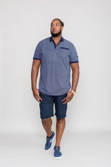 D555 AXFORD Print Polo Shirt - Polo shirts - Grote Maten Poloshirts Heren