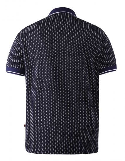 D555 Battersea Polo Shirt With Chest Embroidery Navy - Polo shirts - Grote Maten Poloshirts Heren
